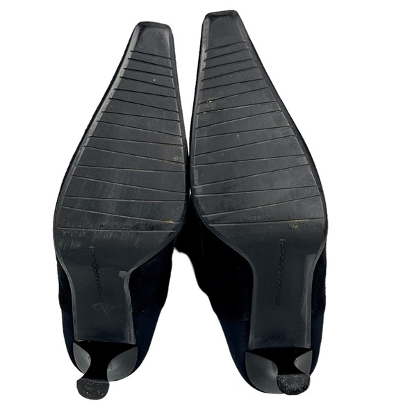 STUART WEITZMAN BLACK SUEDE KNEE HIGH STILETTO LEOPARD BOOTS VINTAGE Y2K 90s - Picture 11 of 12